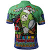 Canberra Raiders Christmas Custom Polo Shirt - Merry Christmas Our Beloved Team With Aboriginal Dot Art Pattern Polo Shirt