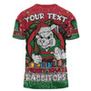South Sydney Rabbitohs Custom T-shirt - Merry Christmas Our Beloved Team With Aboriginal Dot Art Pattern T-shirt