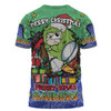 Canberra Raiders Christmas Custom T-shirt - Merry Christmas Our Beloved Team With Aboriginal Dot Art Pattern T-shirt