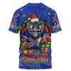 New Zealand Warriors Christmas Custom T-shirt - Merry Christmas Our Beloved Team With Aboriginal Dot Art Pattern T-shirt