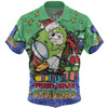 Canberra Raiders Christmas Custom Hawaiian Shirt - Merry Christmas Our Beloved Team With Aboriginal Dot Art Pattern Hawaiian Shirt