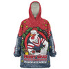 Sydney Roosters Christmas Custom Snug Hoodie - Merry Christmas Our Beloved Team With Aboriginal Dot Art Pattern Snug Hoodie