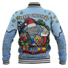 New South Wales Cockroaches Christmas Custom Baseball Jacket - Merry Christmas Our Beloved Team With Aboriginal Dot Art Pattern Baseball Jacket