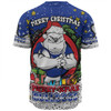 Canterbury-Bankstown Bulldogs Christmas Custom Baseball Shirt - Merry Christmas Our Beloved Team With Aboriginal Dot Art Pattern Baseball Shirt