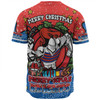 Newcastle Knights Christmas Custom Baseball Shirt - Merry Christmas Our Beloved Team With Aboriginal Dot Art Pattern Baseball Shirt