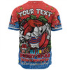 Newcastle Knights Christmas Custom Baseball Shirt - Merry Christmas Our Beloved Team With Aboriginal Dot Art Pattern Baseball Shirt