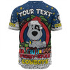 North Queensland Cowboys Christmas Custom Baseball Shirt - Merry Christmas Our Beloved Team With Aboriginal Dot Art Pattern Baseball Shirt