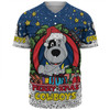 North Queensland Cowboys Christmas Custom Baseball Shirt - Merry Christmas Our Beloved Team With Aboriginal Dot Art Pattern Baseball Shirt