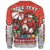 St. George Illawarra Dragons Christmas Custom Sweatshirt - Merry Christmas Our Beloved Team With Aboriginal Dot Art Pattern Sweatshirt