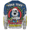 North Queensland Cowboys Christmas Custom Sweatshirt - Merry Christmas Our Beloved Team With Aboriginal Dot Art Pattern Sweatshirt