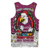 Manly Warringah Sea Eagles Christmas Custom Men Singlet - Merry Christmas Our Beloved Team With Aboriginal Dot Art Pattern Men Singlet