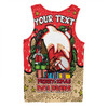 Redcliffe Dolphins Christmas Custom Men Singlet - Merry Christmas Our Beloved Team With Aboriginal Dot Art Pattern Men Singlet