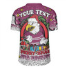 Manly Warringah Sea Eagles Christmas Custom Rugby Jersey - Merry Christmas Our Beloved Team With Aboriginal Dot Art Pattern Rugby Jersey
