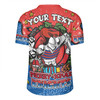 Newcastle Knights Christmas Custom Rugby Jersey - Merry Christmas Our Beloved Team With Aboriginal Dot Art Pattern Rugby Jersey