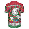 South Sydney Rabbitohs Custom Rugby Jersey - Merry Christmas Our Beloved Team With Aboriginal Dot Art Pattern Rugby Jersey