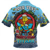 Gold Coast Titans Christmas Custom Zip Polo Shirt - Merry Christmas Our Beloved Team With Aboriginal Dot Art Pattern Zip Polo Shirt