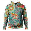 Australia Platypus Aboriginal Hoodie - Green Platypus With Aboriginal Art Dot Painting Patterns Inspired Hoodie