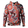 Australia Platypus Aboriginal Hoodie - Red Platypus With Aboriginal Art Dot Painting Patterns Inspired Hoodie