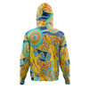 Australia Platypus Aboriginal Hoodie - Yellow Platypus With Aboriginal Art Dot Painting Patterns Inspired Hoodie