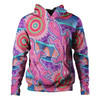 Australia Platypus Aboriginal Hoodie - Pink Platypus With Aboriginal Art Dot Painting Patterns Inspired Hoodie