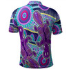 Australia Platypus Aboriginal Polo Shirt - Purple Platypus With Aboriginal Art Dot Painting Patterns Inspired Polo Shirt