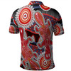 Australia Platypus Aboriginal Polo Shirt - Red Platypus With Aboriginal Art Dot Painting Patterns Inspired Polo Shirt