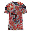 Australia Platypus Aboriginal T-shirt - Red Platypus With Aboriginal Art Dot Painting Patterns Inspired T-shirt