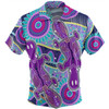 Australia Platypus Aboriginal Hawaiian Shirt - Purple Platypus With Aboriginal Art Dot Painting Patterns Inspired Hawaiian Shirt