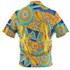 Australia Platypus Aboriginal Hawaiian Shirt - Yellow Platypus With Aboriginal Art Dot Painting Patterns Inspired Hawaiian Shirt