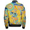 Australia Platypus Aboriginal Bomber Jacket - Yellow Platypus With Aboriginal Art Dot Painting Patterns Inspired Bomber Jacket