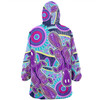 Australia Platypus Aboriginal Snug Hoodie - Purple Platypus With Aboriginal Art Dot Painting Patterns Inspired Snug Hoodie