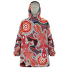 Australia Platypus Aboriginal Snug Hoodie - Red Platypus With Aboriginal Art Dot Painting Patterns Inspired Snug Hoodie