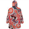 Australia Platypus Aboriginal Snug Hoodie - Red Platypus With Aboriginal Art Dot Painting Patterns Inspired Snug Hoodie