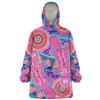 Australia Platypus Aboriginal Snug Hoodie - Pink Platypus With Aboriginal Art Dot Painting Patterns Inspired Snug Hoodie