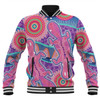 Australia Platypus Aboriginal Baseball Jacket - Pink Platypus With Aboriginal Art Dot Painting Patterns Inspired Baseball Jacket