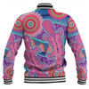 Australia Platypus Aboriginal Baseball Jacket - Pink Platypus With Aboriginal Art Dot Painting Patterns Inspired Baseball Jacket