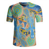 Australia Platypus Aboriginal Rugby Jersey - Blue Platypus With Aboriginal Art Dot Painting Patterns Inspired Rugby Jersey