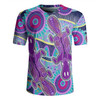 Australia Platypus Aboriginal Rugby Jersey - Purple Platypus With Aboriginal Art Dot Painting Patterns Inspired Rugby Jersey