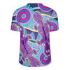 Australia Platypus Aboriginal Rugby Jersey - Purple Platypus With Aboriginal Art Dot Painting Patterns Inspired Rugby Jersey