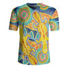Australia Platypus Aboriginal Rugby Jersey - Yellow Platypus With Aboriginal Art Dot Painting Patterns Inspired Rugby Jersey