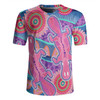 Australia Platypus Aboriginal Rugby Jersey - Pink Platypus With Aboriginal Art Dot Painting Patterns Inspired Rugby Jersey