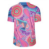 Australia Platypus Aboriginal Rugby Jersey - Pink Platypus With Aboriginal Art Dot Painting Patterns Inspired Rugby Jersey