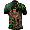 Australia Kangaroo Aboriginal Custom Polo Shirt - Aboriginal Plant With Kangaroo Colorful Art Polo Shirt