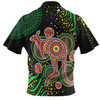Australia Kangaroo Aboriginal Custom Hawaiian Shirt - Aboriginal Plant With Kangaroo Colorful Art Hawaiian Shirt