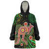 Australia Kangaroo Aboriginal Custom Snug Hoodie - Aboriginal Plant With Kangaroo Colorful Art Snug Hoodie