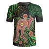 Australia Kangaroo Aboriginal Custom Rugby Jersey - Aboriginal Plant With Kangaroo Colorful Art Rugby Jersey