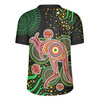 Australia Kangaroo Aboriginal Custom Rugby Jersey - Aboriginal Plant With Kangaroo Colorful Art Rugby Jersey