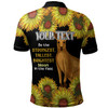 Australia Kangaroo Aboriginal Custom Polo Shirt - Aboriginal Sunflowers With Kangaroo Be The Strongest Dot Painting Art Polo Shirt