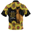 Australia Kangaroo Aboriginal Custom Hawaiian Shirt - Aboriginal Sunflowers With Kangaroo Be The Strongest Dot Painting Art Hawaiian Shirt