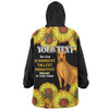 Australia Kangaroo Aboriginal Custom Snug Hoodie - Aboriginal Sunflowers With Kangaroo Be The Strongest Dot Painting Art Snug Hoodie